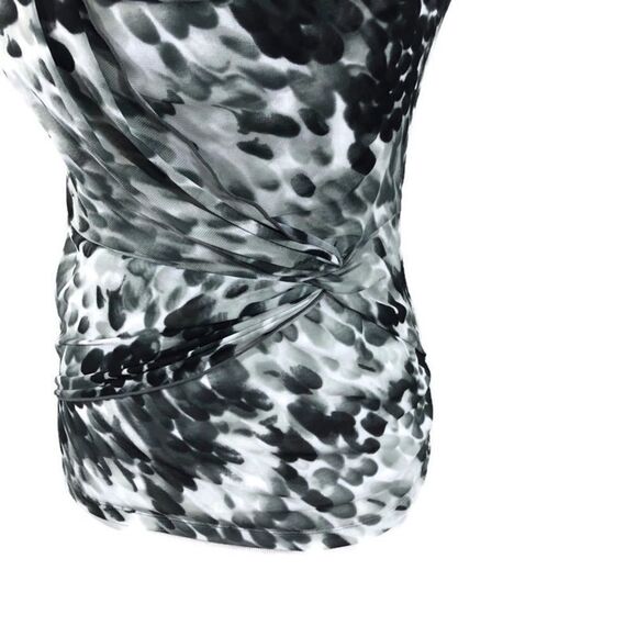 Relativity Black and White Sleeveless Blouse Small - Picture 3 of 6